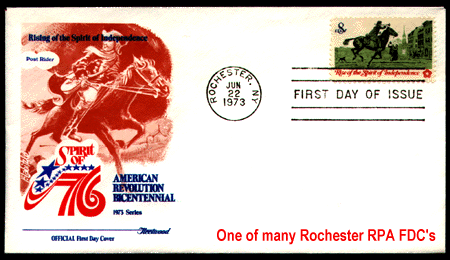 Rochester 1973 Post Rider FDC